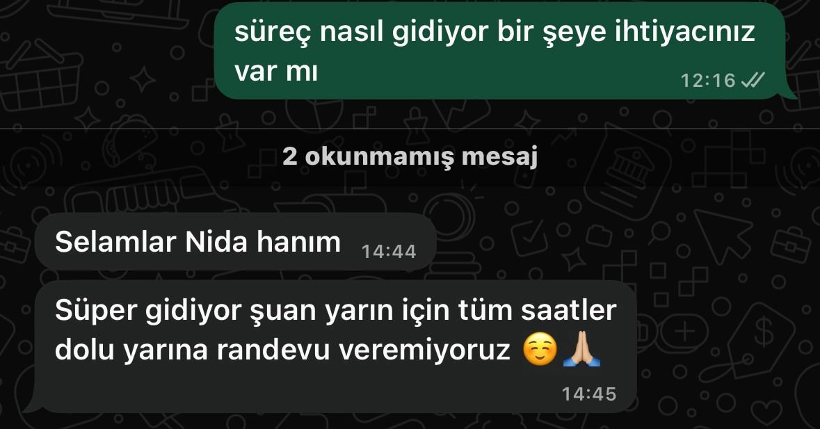 Süper gidiyor — tüm saatler dolu