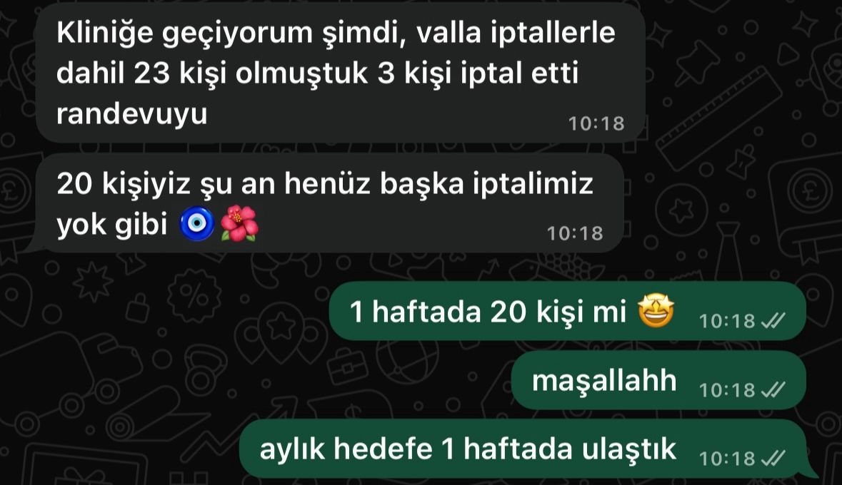 1 haftada 20 kişi — aylık hedefe ulaştık